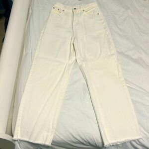 White Straight Jeans